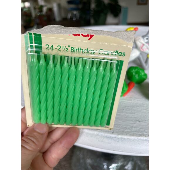 vintage wilton cake toppers bugs bunny PLUS NIB MCM Green Birthday Candles - Picture 4 of 12